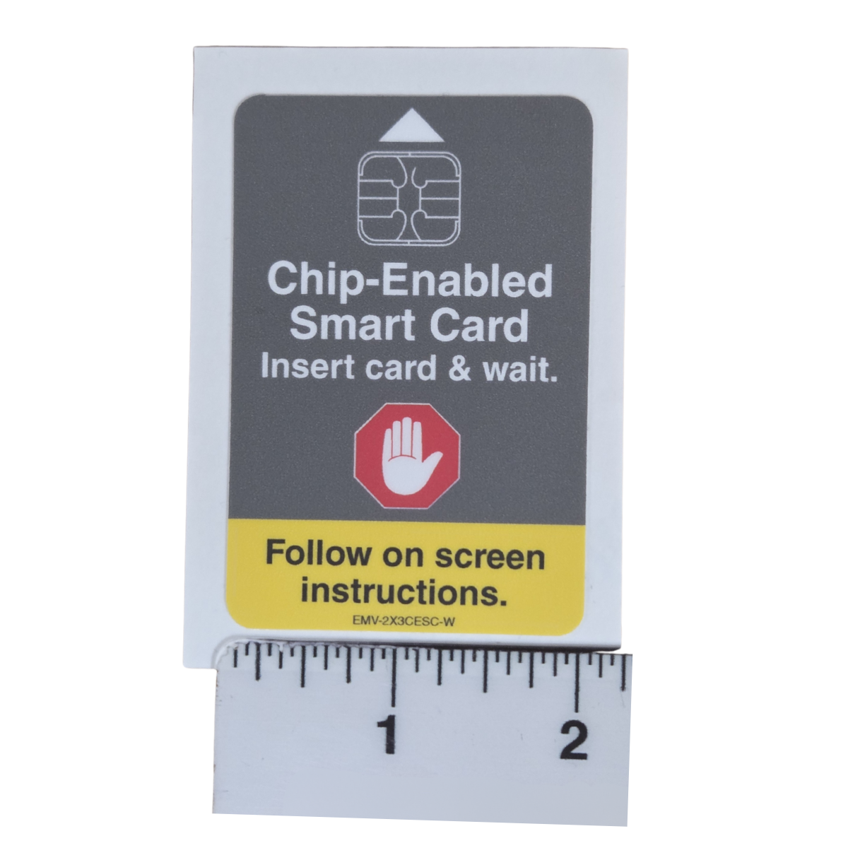 Calcomanía para cajero automático: inserte la tarjeta EMV y espere 2" x 3"