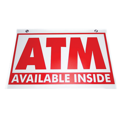 ATM Coroplast Sign - ATM Available Inside 