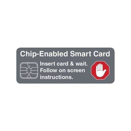 ATM Decal - Chip Enabled Smart Card 4" x 1.5"