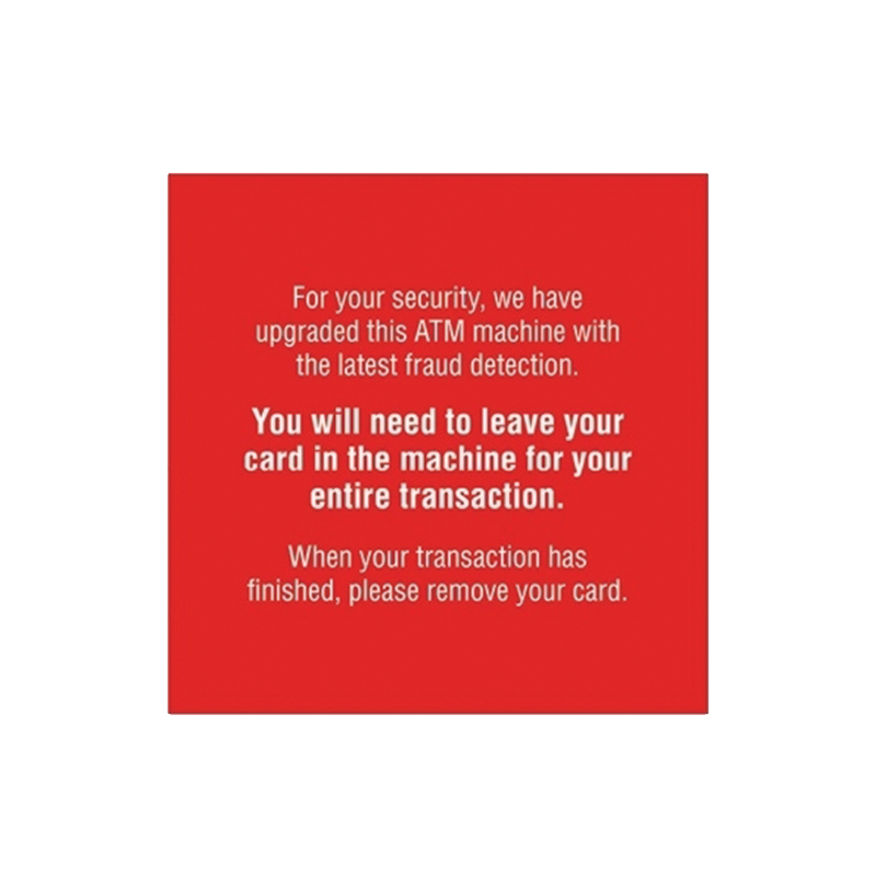 ATM Decal - EMV Security Warning 2"x3"