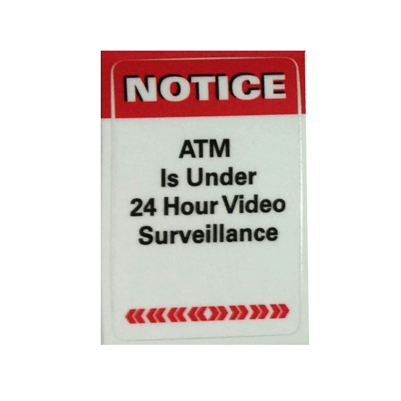 ATM Decal - 24 Hour Video Surveillance