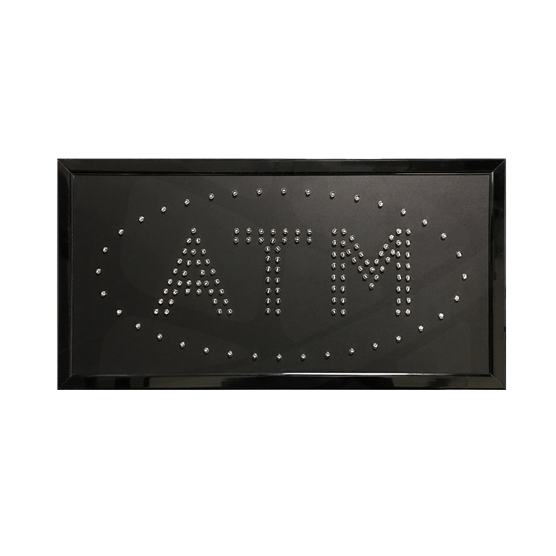 ATM LED Sign - Red ATM Blue Halo