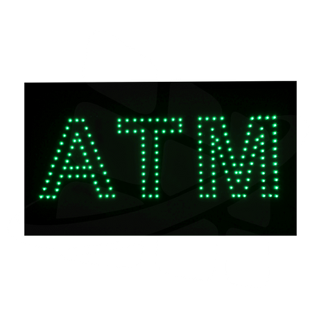 ATM LED Sign - Green ATM Dual LED