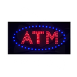 ATM LED Sign - Red ATM Blue Halo