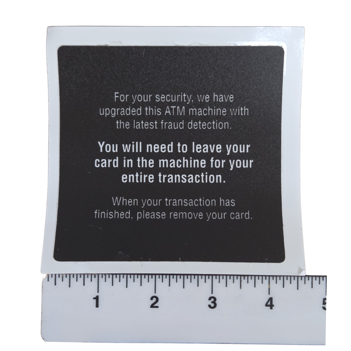 Calcomanía de cajero automático - Advertencia de seguridad EMV 2"x3"