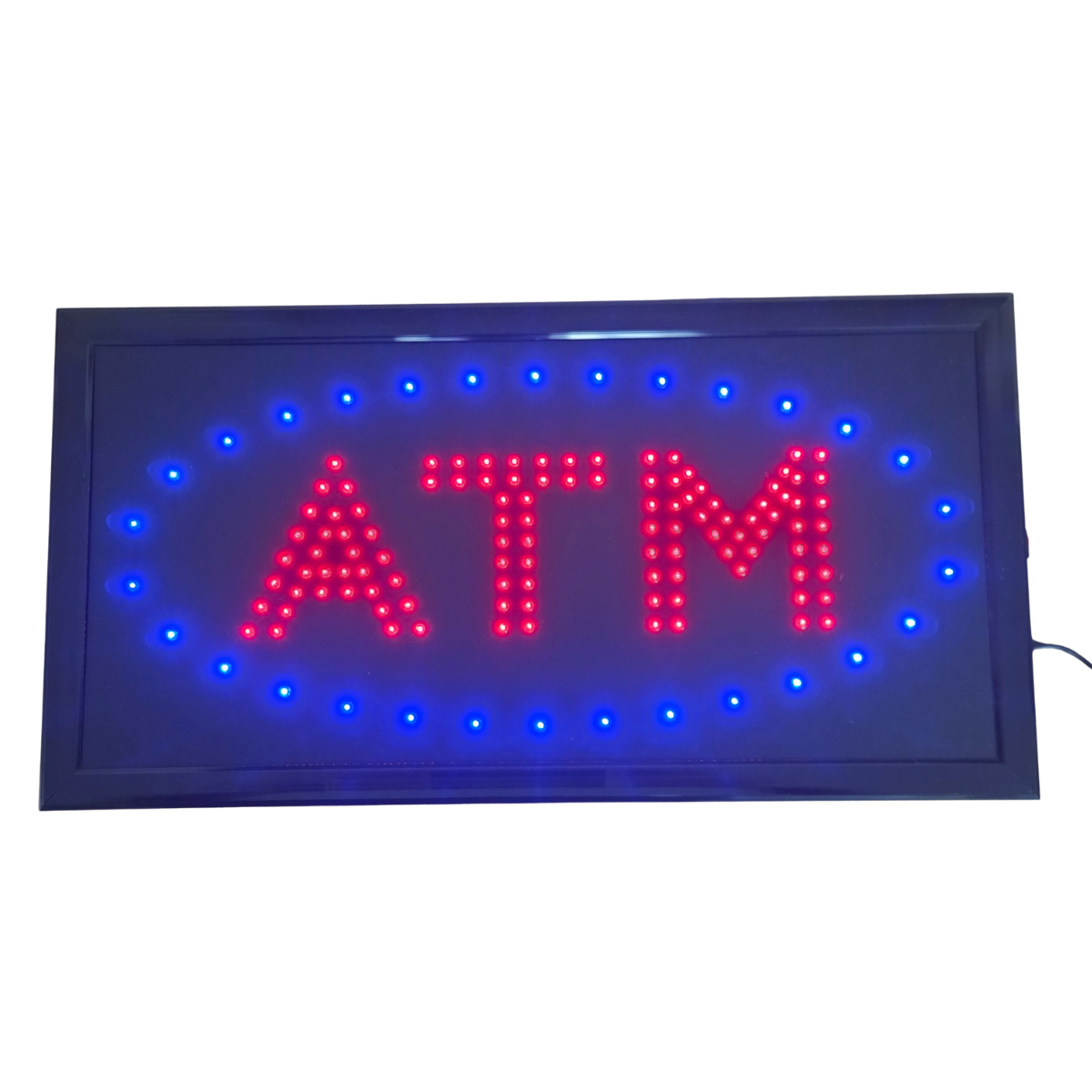 ATM LED Sign - Red ATM Blue Halo