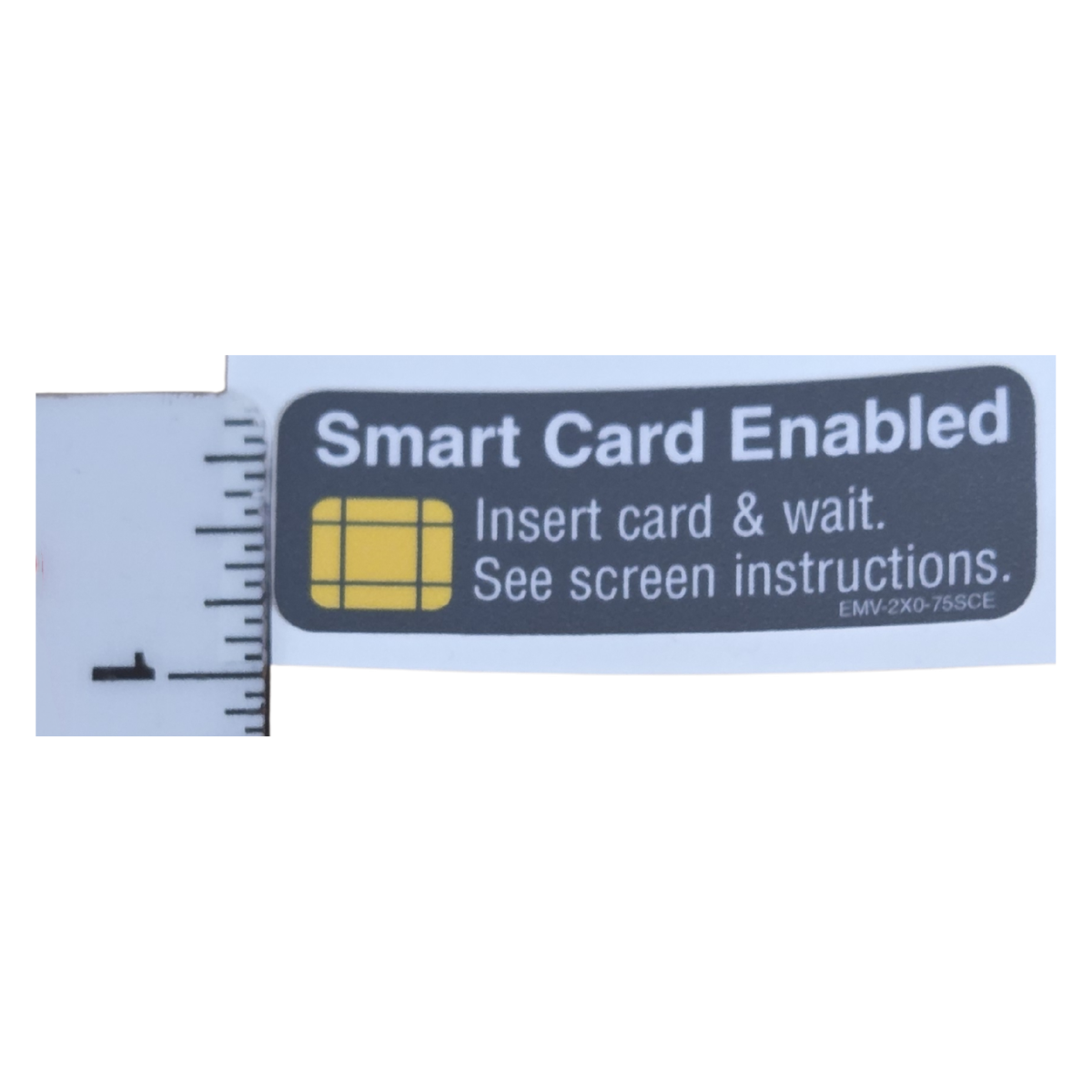 Calcomanía para cajero automático: tarjeta inteligente habilitada EMV 2"x0.75"