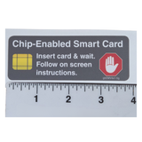 Calcomanía para cajero automático: tarjeta inteligente con chip de 4" x 1,5"