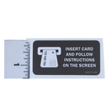 Calcomanía para cajero automático: instrucciones EMV 2.625" x 1.325"