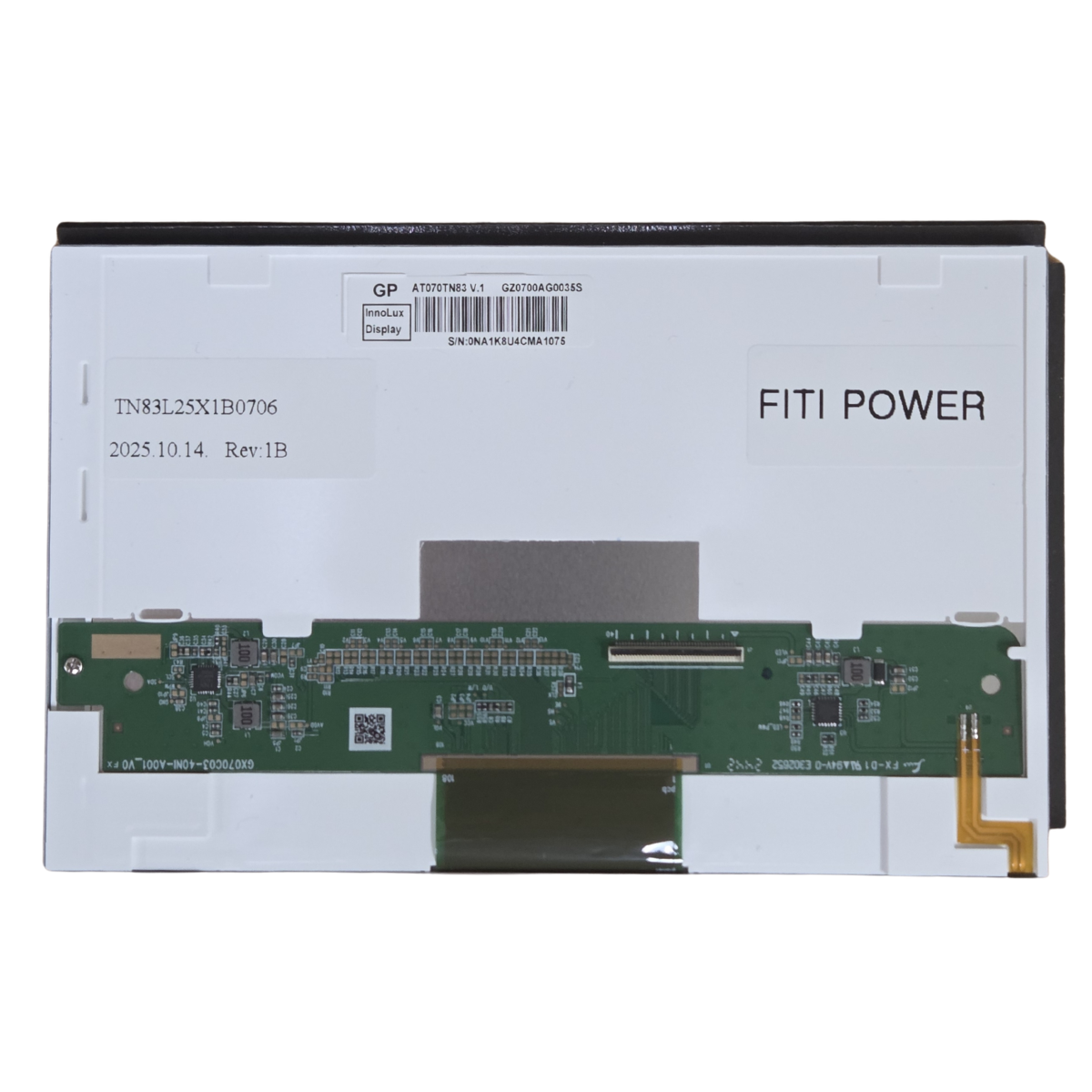 Panel LCD en color Hantle de 7" de ancho