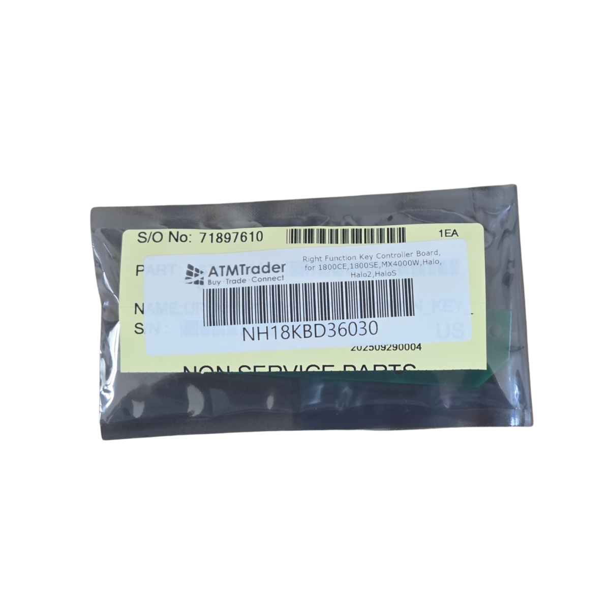 Nautilus Hyosung Function Key Control Board - Right (Newer Style)