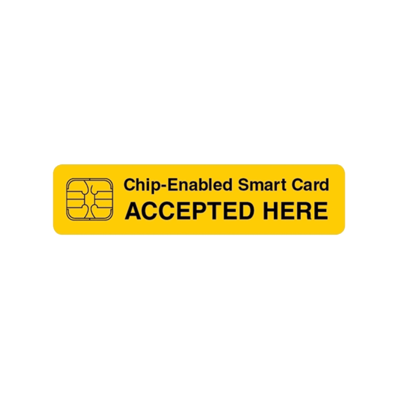 ATM Decal - EMV Chip Accepted Here 5" x 1"