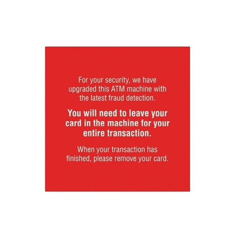 ATM Decal - EMV Security Warning 2"x3"