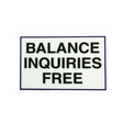 ATM Decal - Free Balance Inquiries