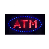 ATM LED Sign - Red ATM Blue Halo